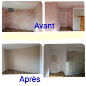 Rénovation chambre teinte Cosy